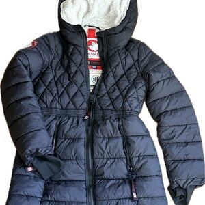Children's Quilted Black Puffer Coat